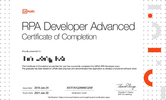 RPA Developer Advanced