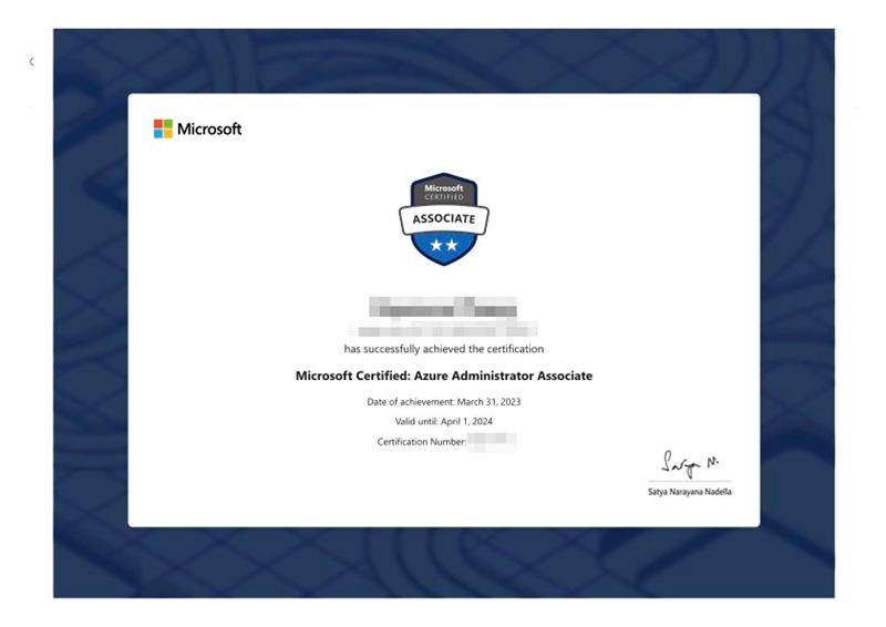 Microsoft Certified Azure Administrator Associate