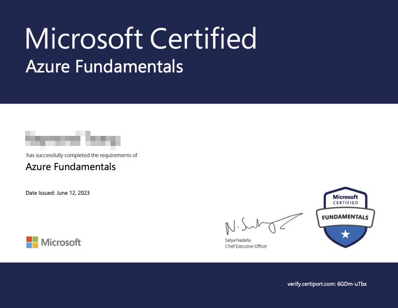 Microsoft Certified Azure Fundamentals